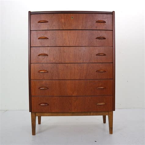 Midcentury Danish Chest Of Six Drawers Tallboy In Teak Denmark S