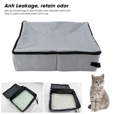 Bac à litière portable pour chat Bac à litière portable anti fuite