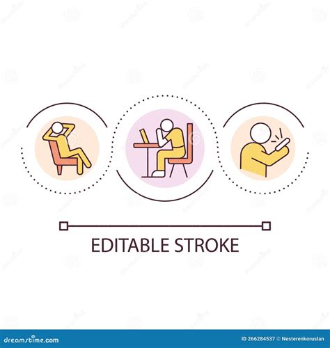 Sedentary Lifestyle Loop Concept Icon Cartoon Vector | CartoonDealer ...