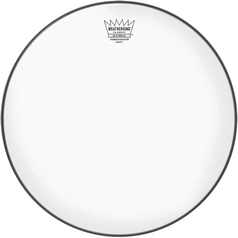 Remo Ambassador Hazy Classic Fit Snare Side Drum Head 14 In Woodwind