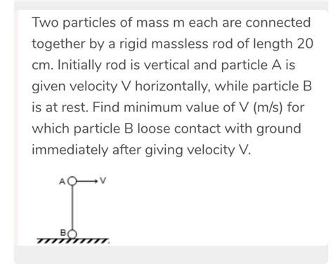 Two Particles Of Mass M Each Are Connected Together By A Rigid Massless