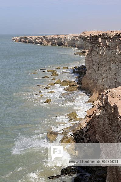 Sandstein Klippen Am Cap Blanc Nouadhibou Mauretanien Nordwestliches