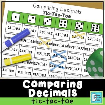 Comparing Decimals Tic Tac Toe Game Nf C By A Double Dose Of Dowda