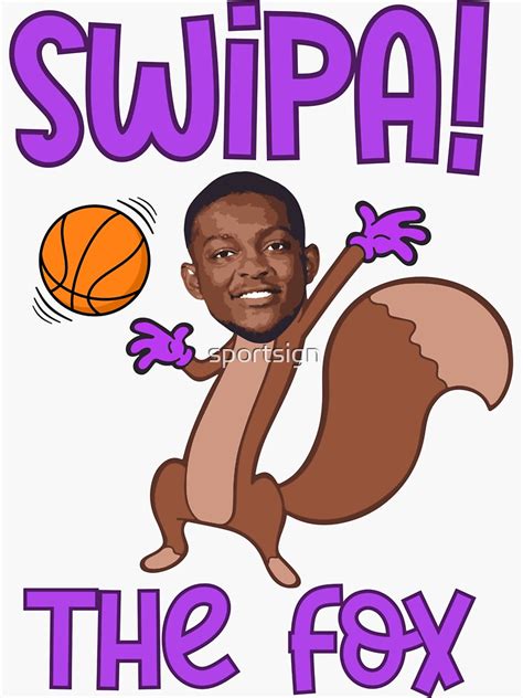 "Swipa - De'Aaron Fox - Kings Basketball - Funny Meme" Sticker for Sale ...