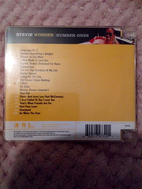 Stevie Wonder Number 1s 2007 Cd Album 602517473201 Ebay