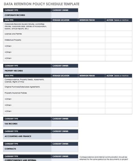 Records Retention Policy Template