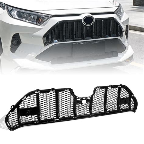 Front Grille Racing Grills For Toyota Rav4 2019 2020 2021 2022 Honeycomb Style Black Silver