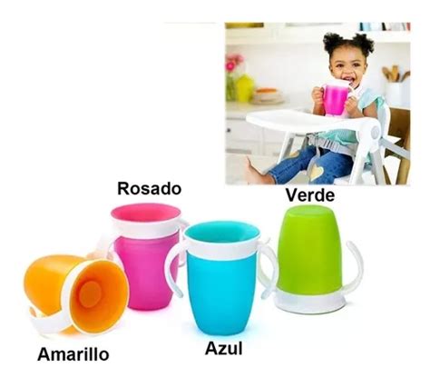 Vaso Entrenador 360 Antiderrames Bebés 4colores Color Azul MercadoLibre