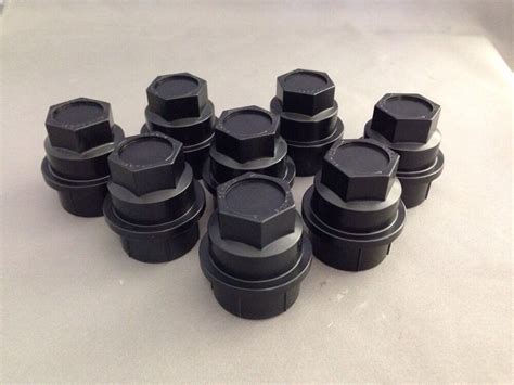 8 New Black Lug Nut Covers Cap Chevy Gmc Silverado 1500 2500 Full Size Truck Van Ebay