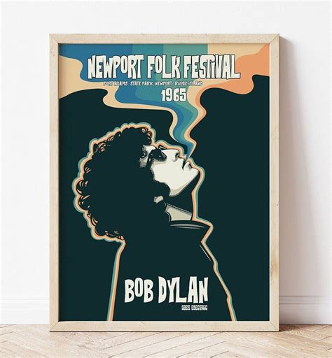 Newport Folk Festival Poster, Bob Dylan Print, Bob Dylan Poster, Bob Dylan Art, Bob Dylan ...