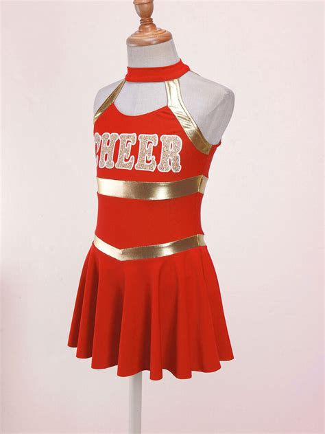 De Tiaobug Cheerleader Kost M F R M Dchen Cheer Kleid Mit Pompoms