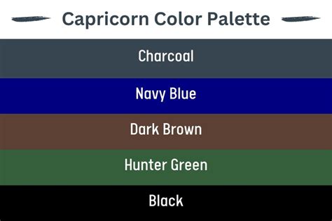 Capricorn Color Palette and Meanings (+ Colors to Avoid)