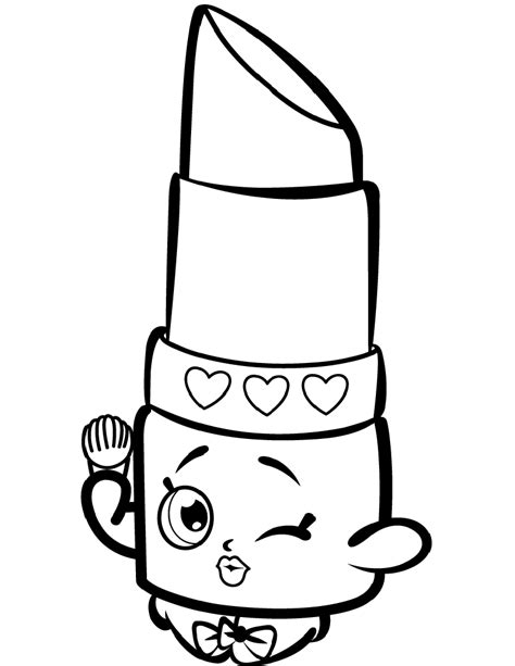 Free Shopkins Lippy Lips Coloring Page Clowncoloringpages