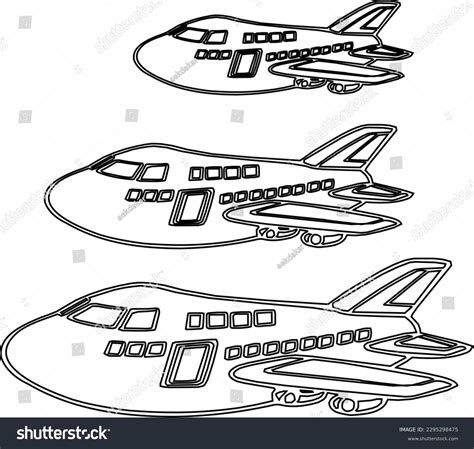 Aircraft Boeing 747 Vector Isolated On Stock Vector (Royalty Free ...