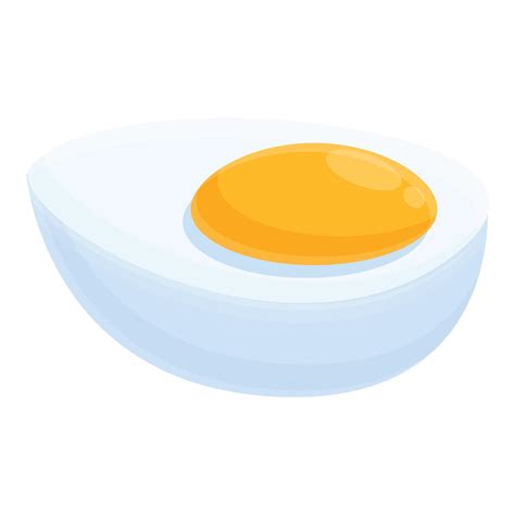 Half Boiled Egg Icon Cartoon Style Vector Art At Vecteezy