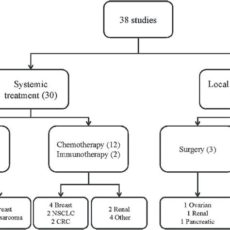 Tumor types and treatments in eligible studies. Overview of tumor types ...