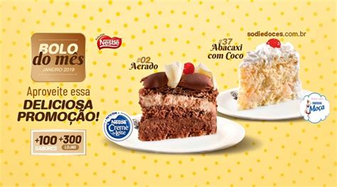 Bolo do Mês Sodiê Doces tem dois sabores promocionais em janeiro