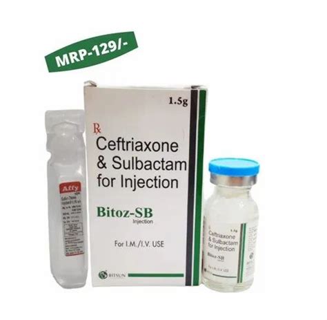 Bitzon SB Cefoperazone Sulbactam For Injection Packaging Type Box