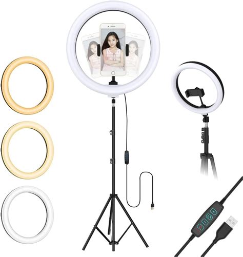 Buy Amazon Basics Led Ring Light Inch With Tripod Stand Hot Shoe