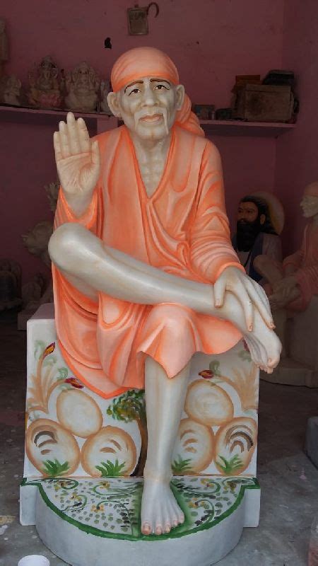 Marble Sai Baba Statues For Worship Pattern Plain At Rs