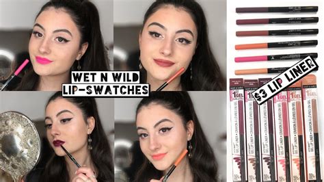 New Shades Wet N Wild Gel Lip Liner Shades Lip Swatches Review 6 New Shades Youtube