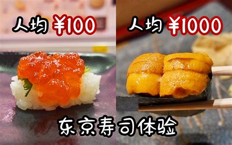 在日本，体验人均100和1000元的寿司丨东京美食vlog 绵羊料理 绵羊料理 哔哩哔哩视频