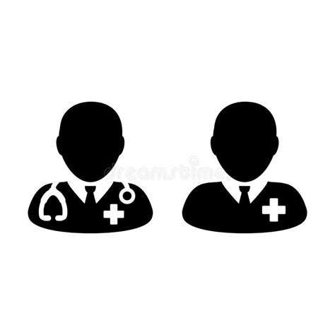 Patient Icon Vector Of Male Person Profile Avatar Symbol For Medical