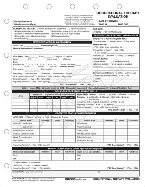 Occupational Therapy Evaluation