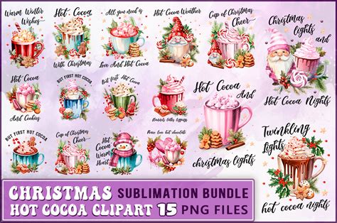Christmas Hot Cocoa Sublimation Clipart Graphic By Extreme DesignArt Creative Fabrica