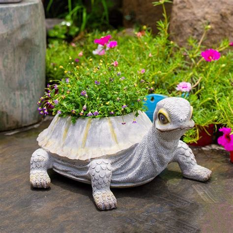 Amazon Plants Flower Pots Turtle Succulent Art Planter Flower