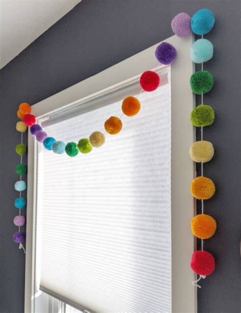 Pom Pom Garland Rainbow Pom Pom Garland Nursery Garland | Etsy