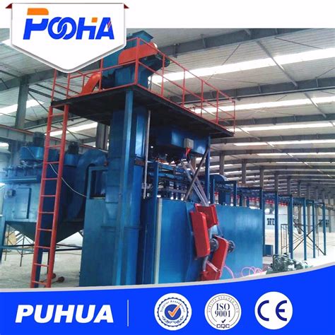 CE Quality Pass Through Hook Type Shot Blast Cleaning Machine China