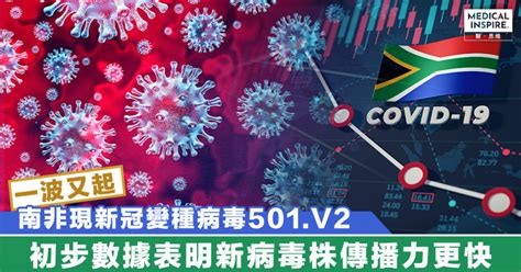 【一波又起】南非現新冠變種病毒501v2，初步數據表明新病毒株傳播力更快。 Medical Inspire 醫・思維