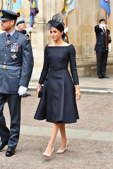 Meghan Markles Black Dior Dress Popsugar Fashion Photo 2