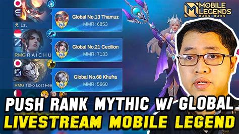 Live Push Rank Mtyhic Bersama Top Global Menuju Mythic Immortal Solo