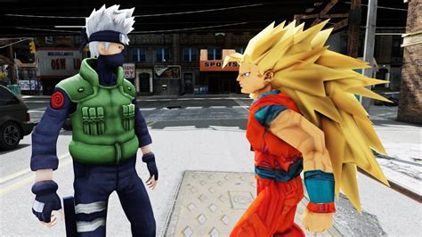 Kakashi Vs Goku Epic Battle Gta Iv Youtube