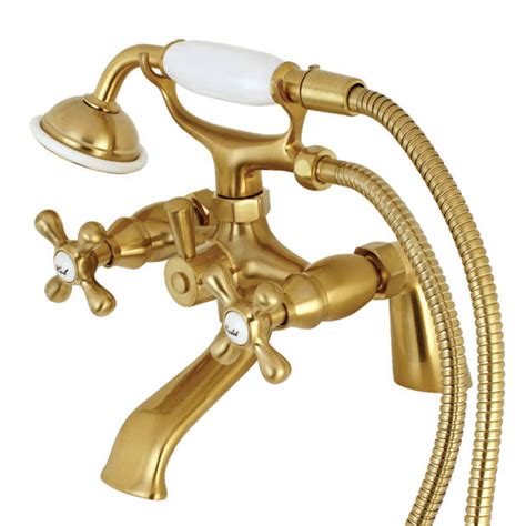 Barclay 3 Handle Wall Clawfoot Tub Faucet With Diverter Wayfair