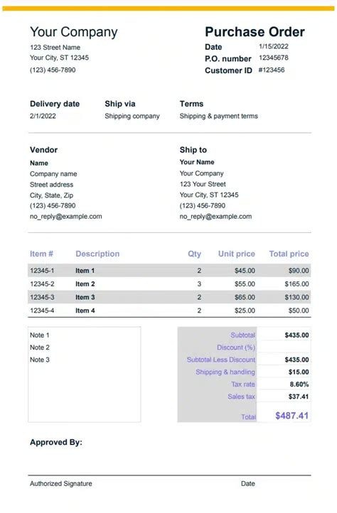 Purchase Orders Meaning Types And Template Resources