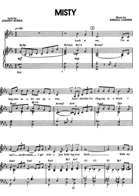 Misty Free Sheet Music By Erroll Garner Pianoshelf