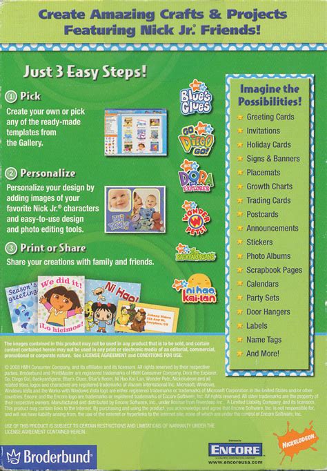 Printmaster Nick Jr Aussie Kids Software