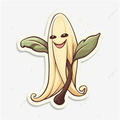 pisang kartun  clipart daun vektor desain stiker  kartun