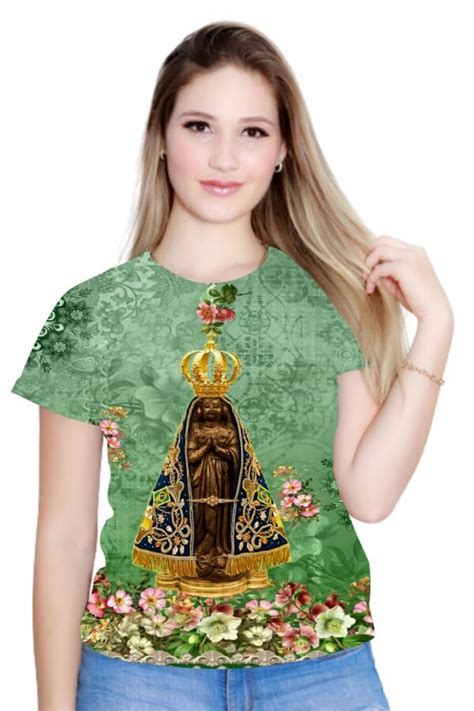 Blusa t shirt Religiosa Católica Nossa Senhora Aparecida BLT1555