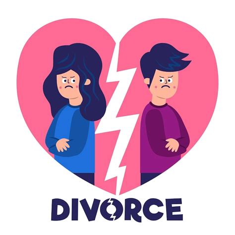 Concepto De Ilustración De Divorcio Vector Gratis