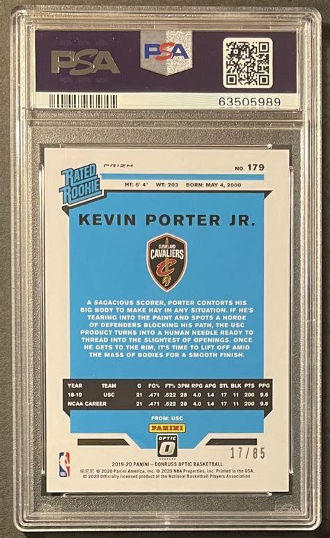 代購代標第一品牌樂淘letao 85枚限定 PSA 9 Mint Kevin Porter Jr 2019 20 Donruss