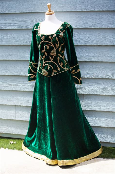 Princess Fiona Costume Prom Dress Evening Gown Velvet Etsy