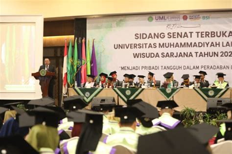 Hadiri Wisuda Sarjana UML Gubernur Arinal Berpesan Agar Para Wisudawan