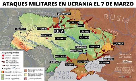 Mapa El Avance De Las Tropas Rusas En Ucrania Onda Vasca