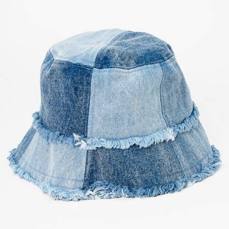 Claire S Blue Denim Patchwork Bucket Hat Walmart In