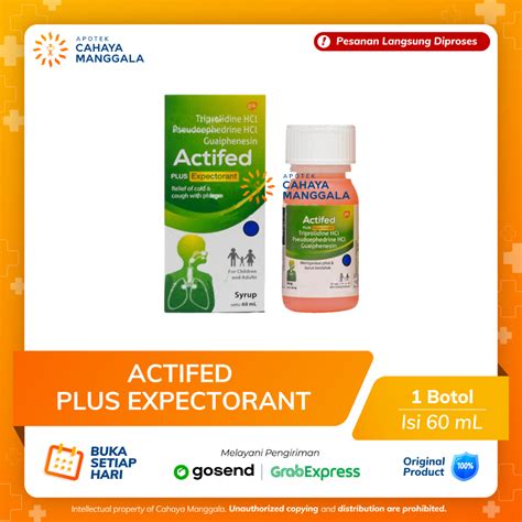 Jual Actifed Plus Expectorant Sirup Ml Shopee Indonesia