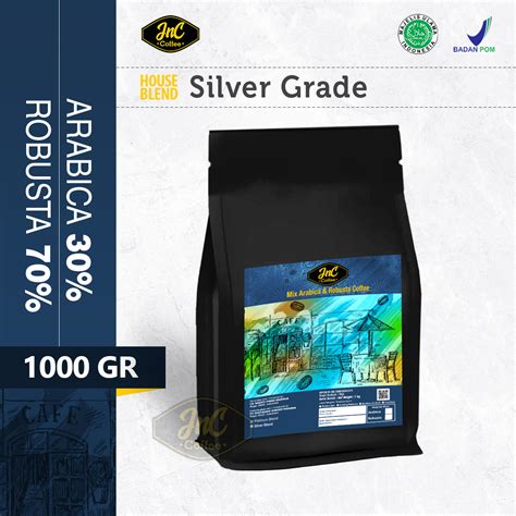 JnC House Blend Silver Kopi 30 Arabica 70 Kopi Biji Robusta 1 KG